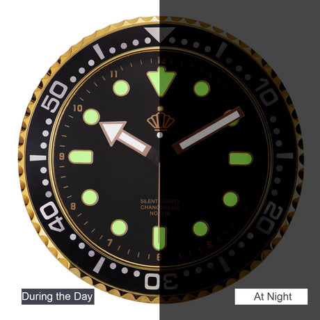 Hjemix | Stille Glitrende Veggklokke