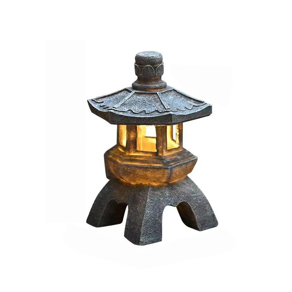 Hjemix | ZenGlow - Solenergi Hage Lampe Pagoda Statue for ute