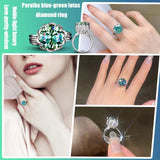 Hjemix | 6 Karat Paraiba Blågrønn Lotus Diamant Ring