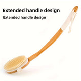 Hjemix | Bak Villsvin Bustespong for Dusjen - Lang Tre Håndtak Badspong Koster, myke naturlige bust for ryggvask