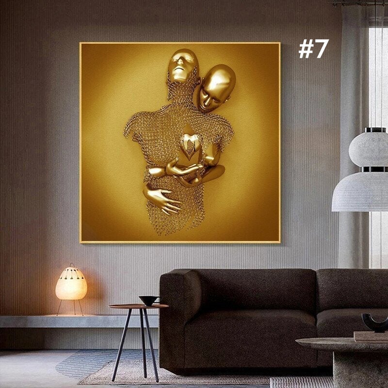 Hjemix | Figurstatue av metall Kunst Veggdekorasjon