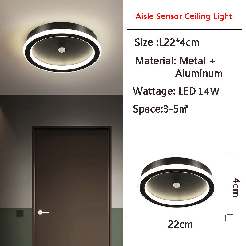Hjemix | MotionGlide PIR Bevegelsessensor LED Taklampe | Smart Belysning | Energisparende | Perfekt for Gang & Bad