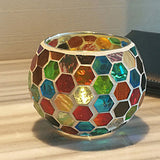 Hjemix | Europeisk Retro Glass Mosaic Tealight Holder