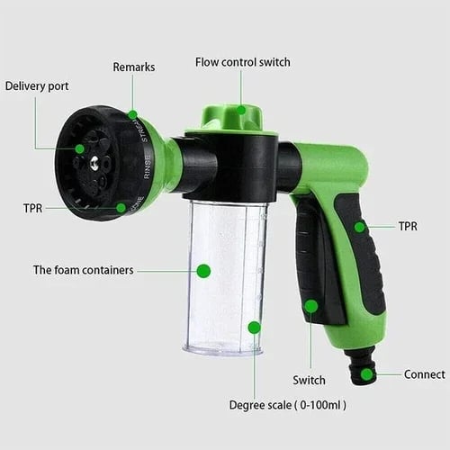 Hjemix | Multi-mode Hundebad Skummende Vannpistol