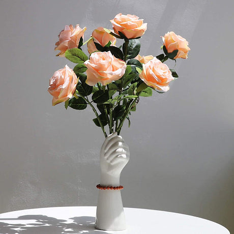 Hjemix | Keramikk vase Moderne Kreativ Håndvase Blomster Hjemmedekor Gaver