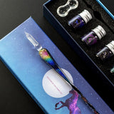 Hjemix | Kalligrafi Glass Dyp Penne Inks Sett