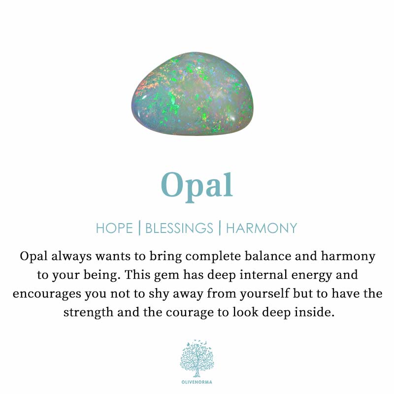 Hjemix | 18K Naturlig Opal Dråpe Vedheng Halskjede - Eloise