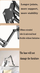 Hjemix | Royaleva BedMate 360° Roterende Enhetsholder - Håndfri Mobil- og Nettbrettstativ