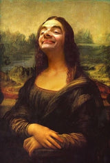 Hjemix | Aesthetic Funny Mona Lisa Canvas Plakat