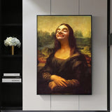 Hjemix | Aesthetic Funny Mona Lisa Canvas Plakat
