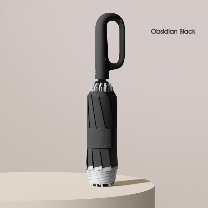 Hjemix | Ring spenne paraply, Reflekterende sikkerhetsstripe, Solid vindbestandig, Reiseportabel