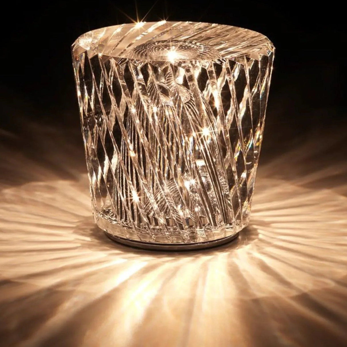 Hjemix | Lampe - Luksus Diamant Krystall LED Oppladbar Bordlampe