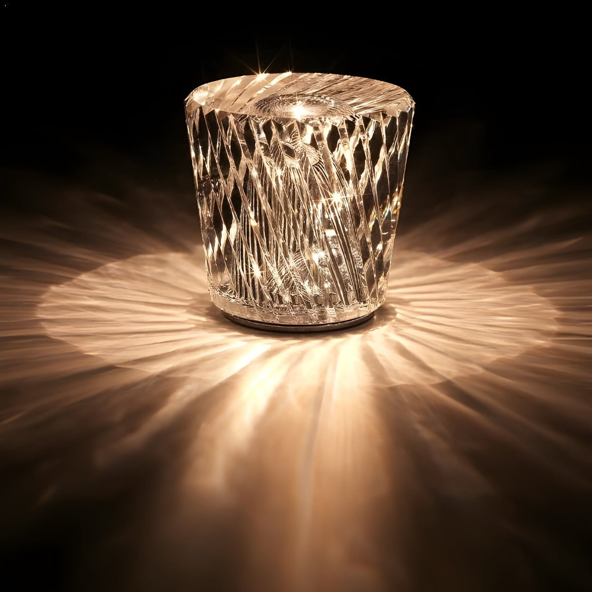 Hjemix | Lampe - Luksus Diamant Krystall LED Oppladbar Bordlampe