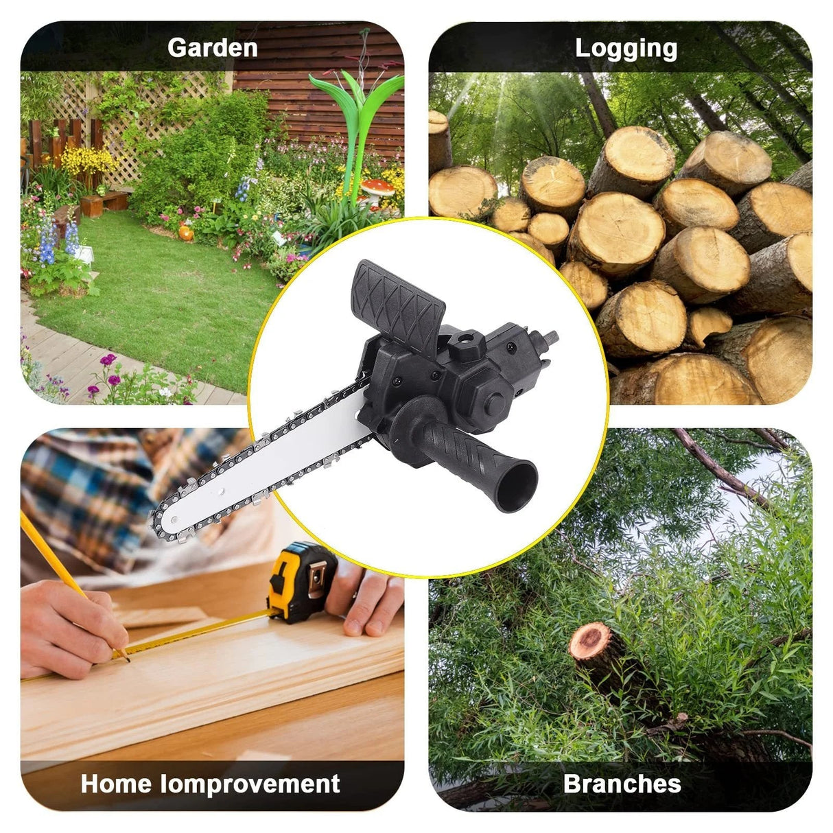 Hjemix | ELEKTRISK BOREMASKIN MODIFISERT TIL ELEKTRISK KJEDESAG BORETILBEHØR