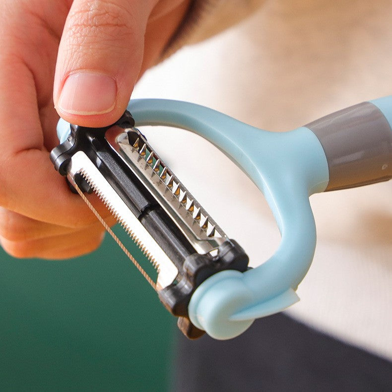 Hjemix | Rustfritt stål 3-i-1 multifunksjonell skrellekniv