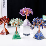 Hjemix | Naturstein Grus Pyramide Base Feng Shui Tre