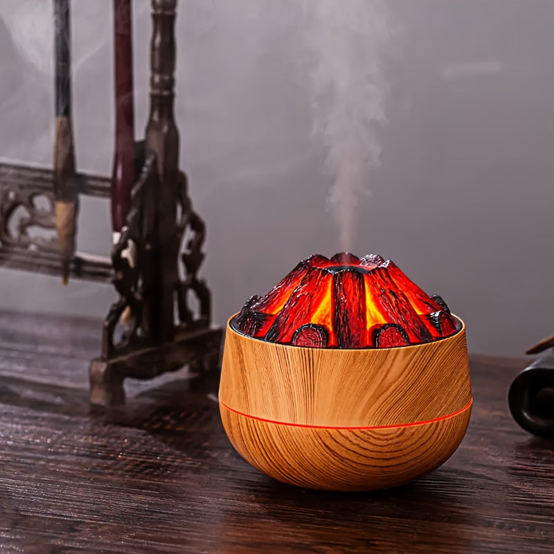 Hjemix | Fire Diffuser - Mini simulert kullild luftfukter med realistisk flammeeffekt