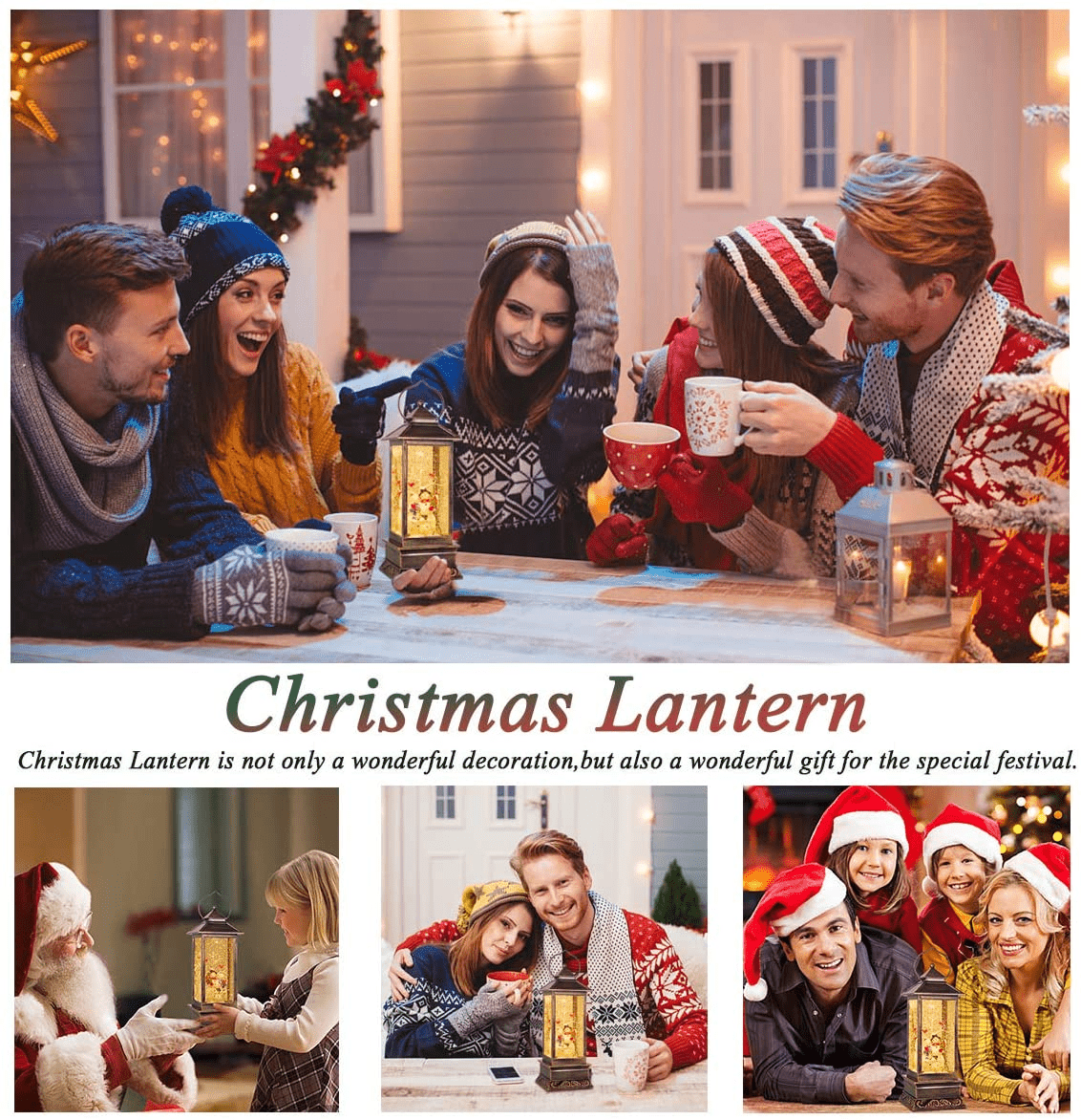 Hjemix | LED belyst roterende julelanterne