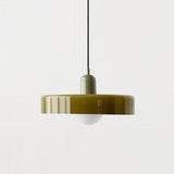 Hjemix | Pendellampe laget av farget glass | Elegant hengelampe i Bauhaus-stil | Designlampe for stue og spisestue