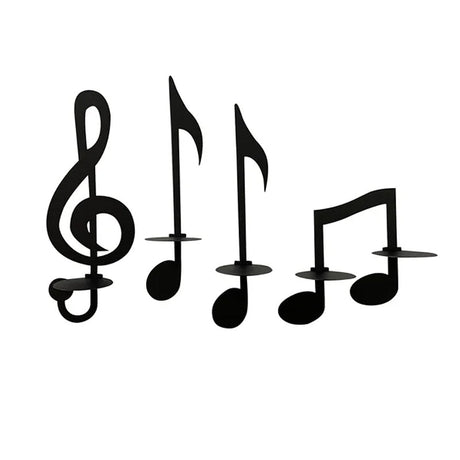 Hjemix | 🎼Svart Musikalsk Note Vegg Lys