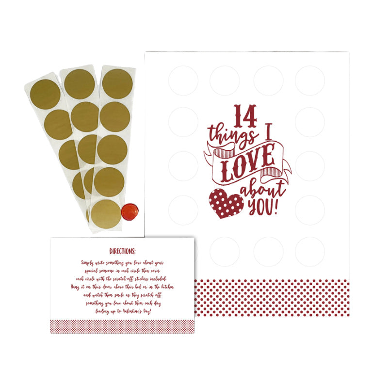 Hjemix | Valentine's Scratching Advent "14 Ting Jeg Elsker Med Deg!"