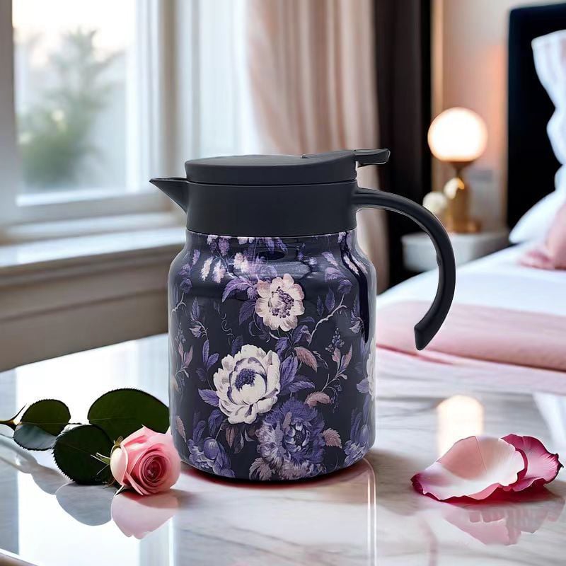 Hjemix | Vintage Floral Pattern Te-kanne – Innebygd infusor