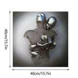 Hjemix | Figurstatue av metall Kunst Veggdekorasjon