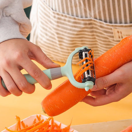 Hjemix | Rustfritt stål 3-i-1 multifunksjonell skrellekniv