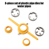 Hjemix | 6-delt sett med vannrør die plastikk pipe die tap nøkkel sett
