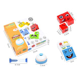 Hjemix | Barne Tre Ansikts Endrende Magisk Kubus Byggekloss Sett