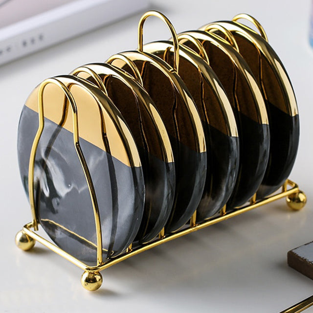 Hjemix | Marmorerte Keramiske Underlag med Stativ