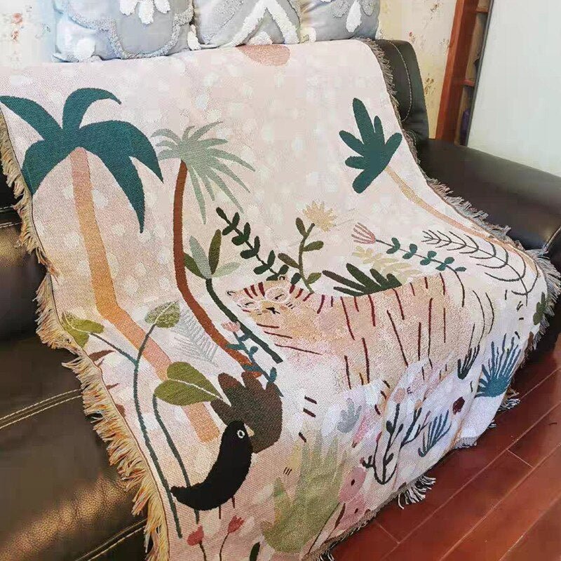 Hjemix | Boho Stil Strikket Teppe