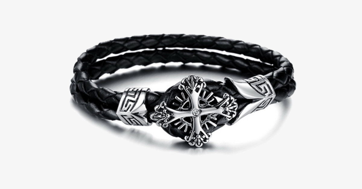 Hjemix | Vintage Cross Herrearmbånd