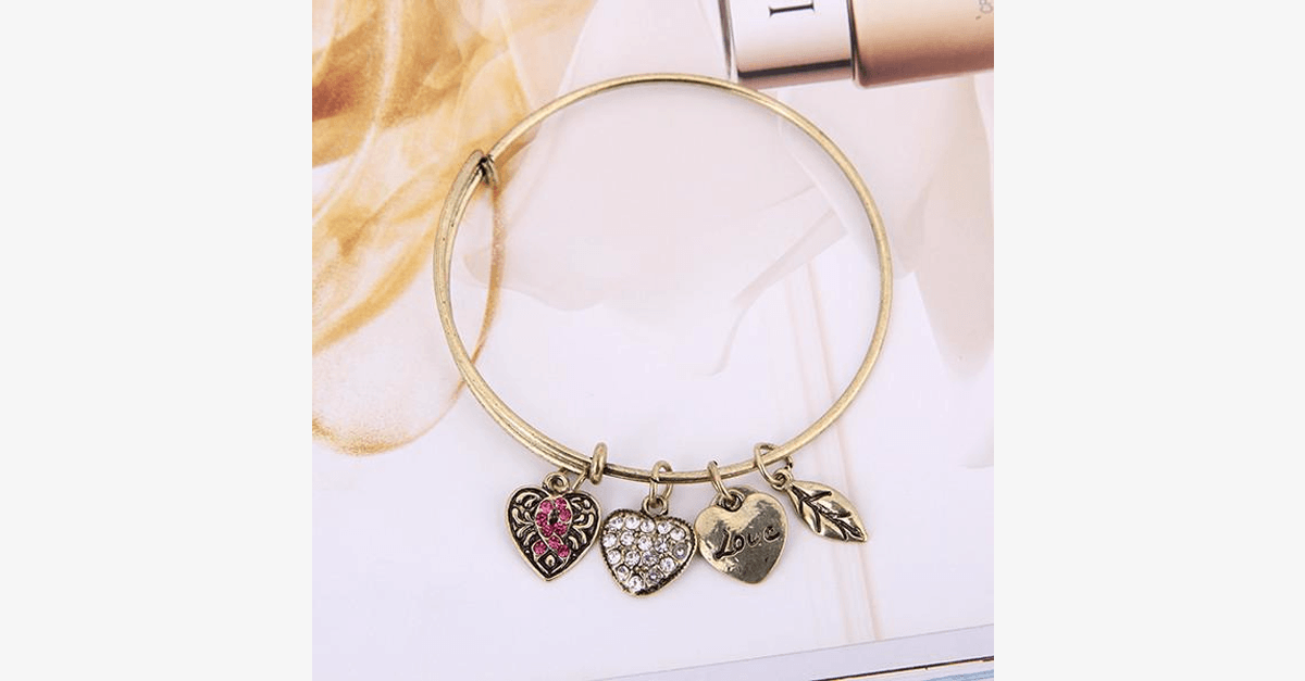 Hjemix | Rosa Sløyfe Charm Armbånd