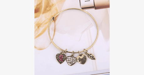 Hjemix | Rosa Sløyfe Charm Armbånd