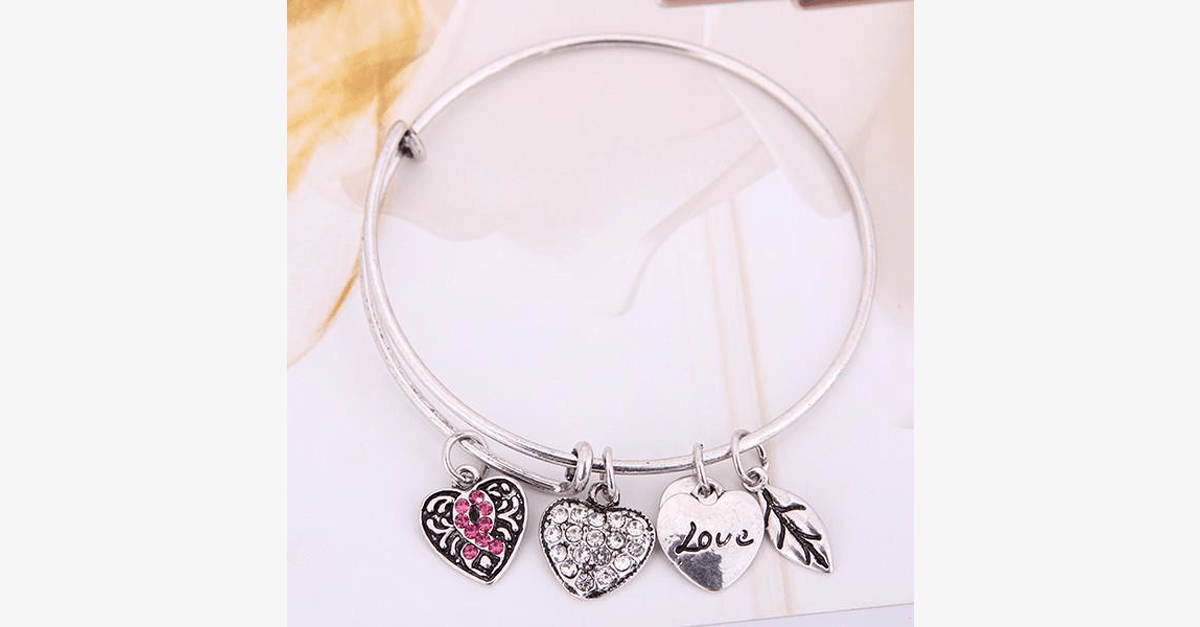 Hjemix | Rosa Sløyfe Charm Armbånd