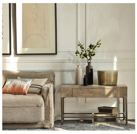 Hjemix | Brun Beige Grå Keramikk Blomstervase Potte │ Hjemdekorasjonsartikkel