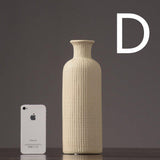 Hjemix | Brun Beige Grå Keramikk Blomstervase Potte │ Hjemdekorasjonsartikkel