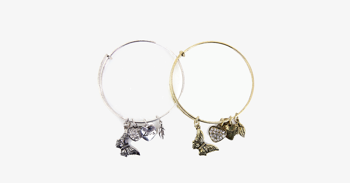 Hjemix | Butterfly Love Charm Bracelet