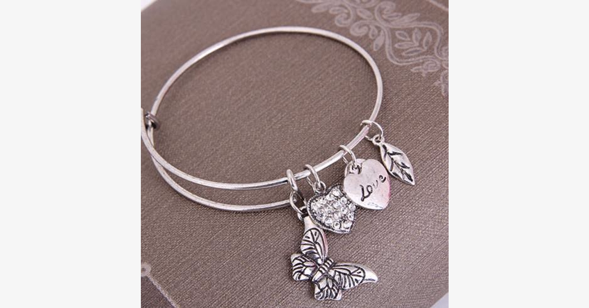 Hjemix | Butterfly Love Charm Bracelet