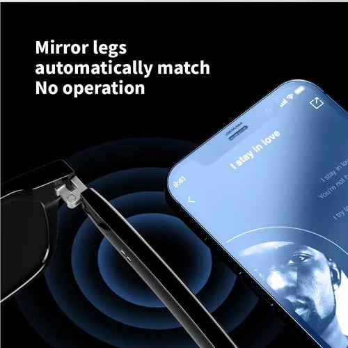 Hjemix | Super Black TechnologySmart Trådløse Hodetelefoner Solbriller