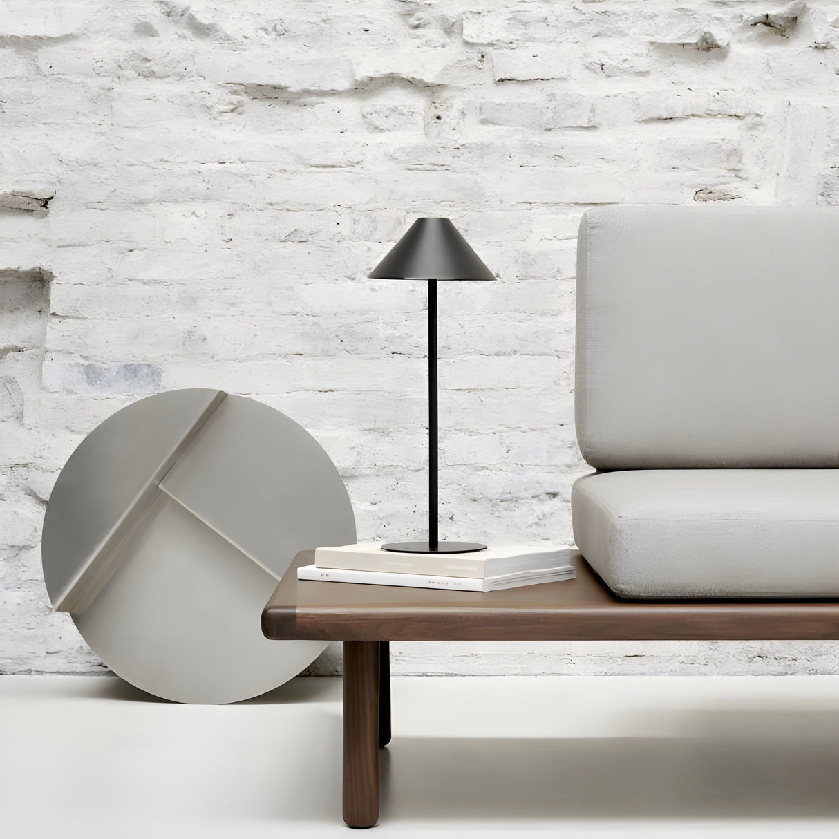 Hjemix | Minimalistisk dimbar Touch bordlampe - vanntett og oppladbar lys Farge