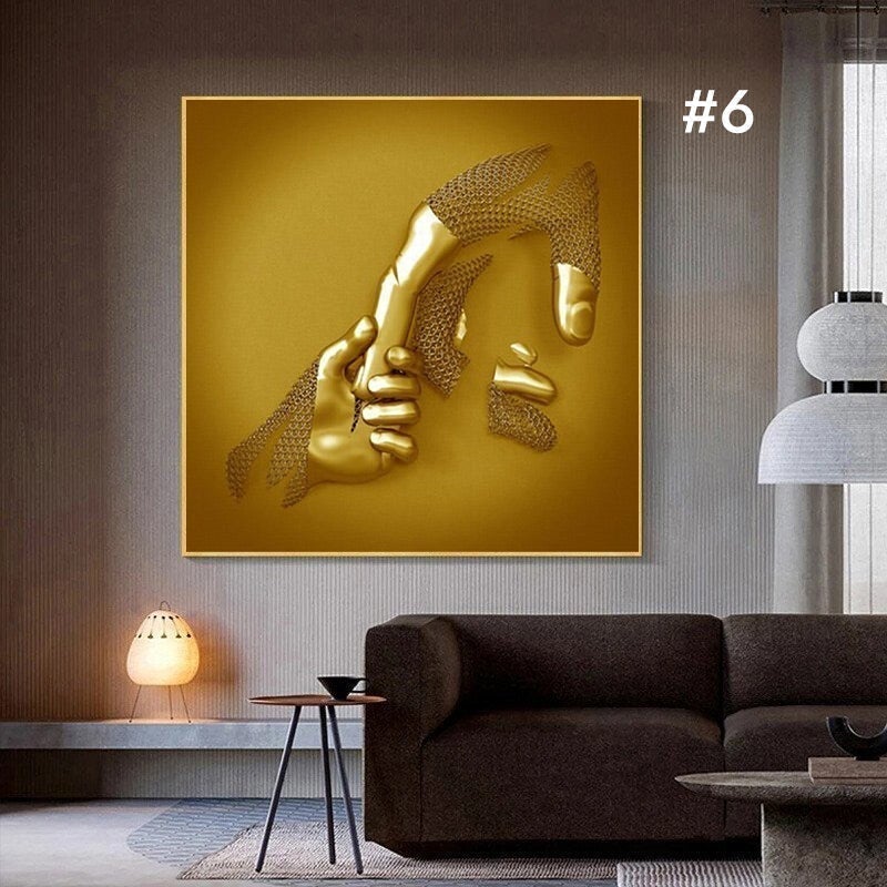 Hjemix | Figurstatue av metall Kunst Veggdekorasjon