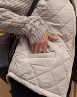 Hjemix | Solid Color Høy Krage Glidelås Kåpe