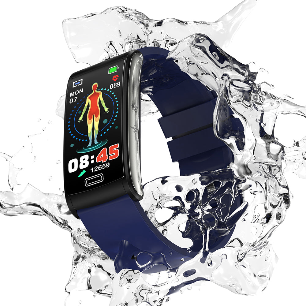 Hjemix | Smart Armbånd 3-Kanal EKG Blodtrykk Blodoksygen Blodsukker Søvndeteksjon