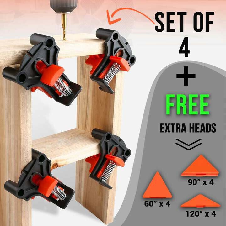 Hjemix | Klemme sett (4stk) + GRATIS 60°, 90° & 120° hoder