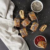 Hjemix | 11-delt 8-tommers Air Fryer tilbehørsett - Kompatibel med 3,7QT - 6,8QT Air Fryer, BPA-fri, oppvaskmaskin sikker, non-stick med kokebok