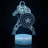 Hjemix | 3D Lampe Marvel Captain America Kamp