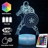 Hjemix | 3D Lampe Marvel Captain America Kamp