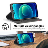 Hjemix | S23 Telefondeksel | Kortholder laget av karbonfiberlær med magnetlukking